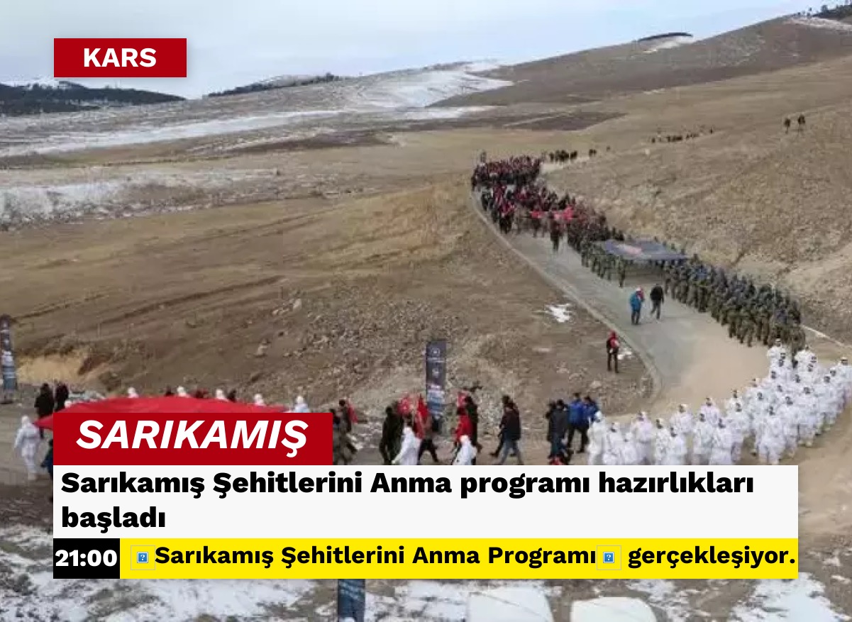 Sarıkamış Şehitlerini Anma programı hazırlıkları başladı