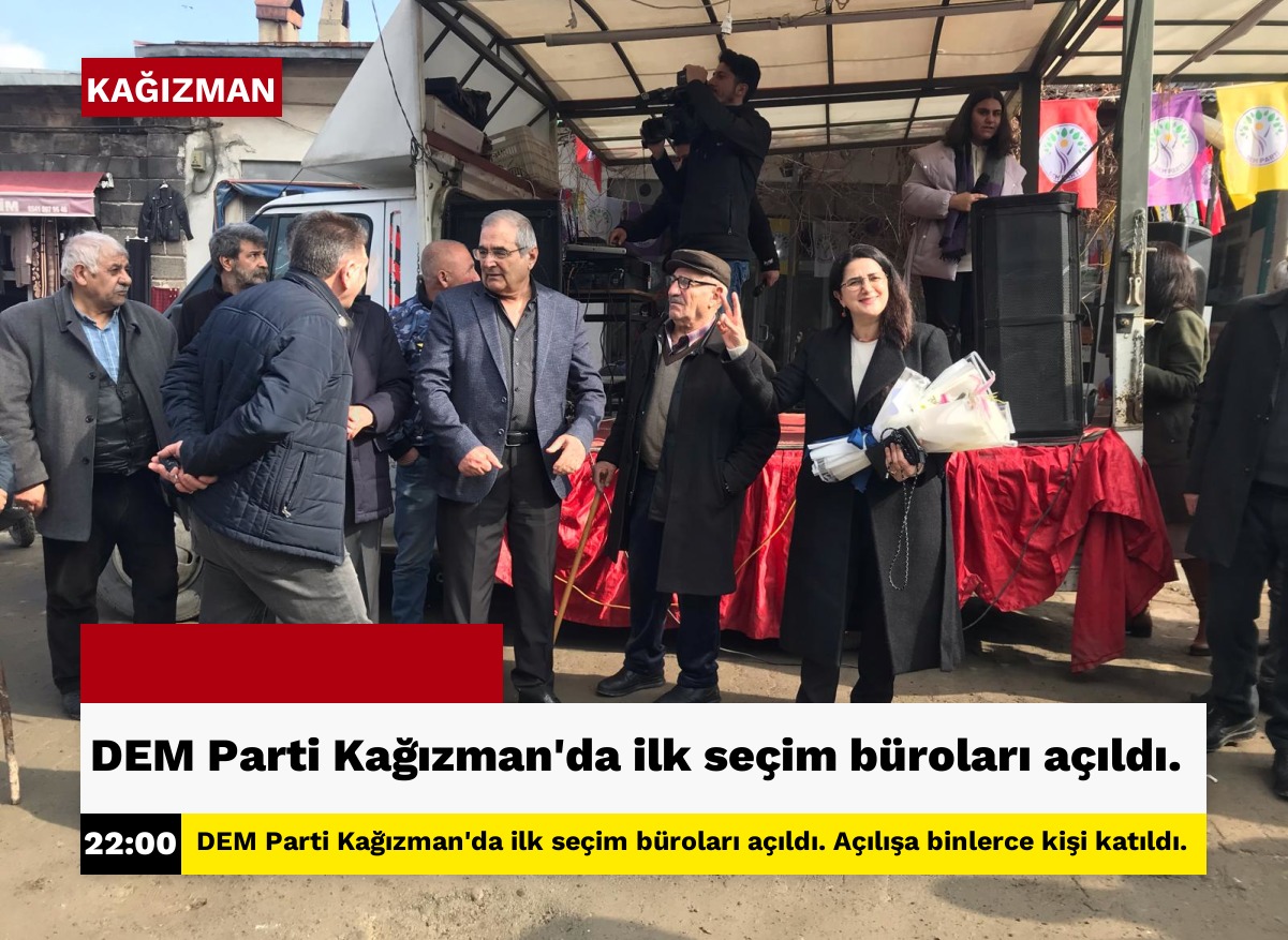 DEM Parti Kağızman'da  ilk seçim bürosunu açtı