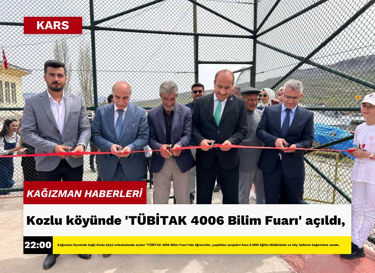 Kozlu köyünde 'TÜBİTAK 4006 Bilim Fuarı' açıldı,