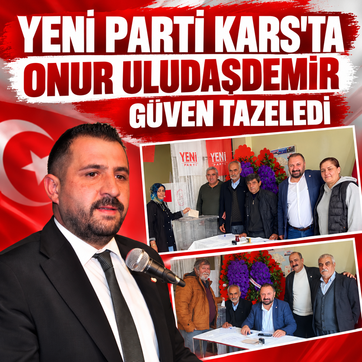 Kars YENİ Parti İl Başkanlığı Seçimini Onur Uludaşdemir Kazandı