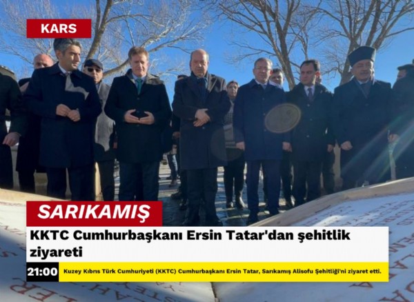 KKTC Cumhurbaşkanı Ersin Tatar’dan şehitlik ziyareti