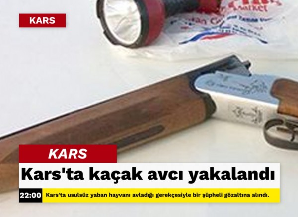 Kars'ta kaçak avcı yakalandı