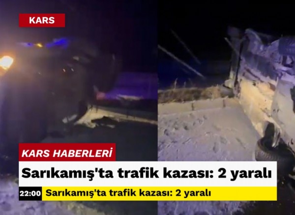 Sarıkamış’ta trafik kazası: 2 yaralı